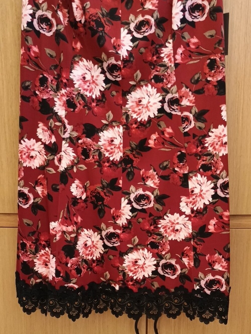 + SZ NWT Donna Ricco SZ 22W Sleeveless Floral Dress with Black Lace Trim - Picture 4 of 9